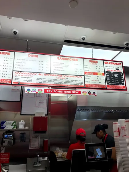 menu of Five Guys