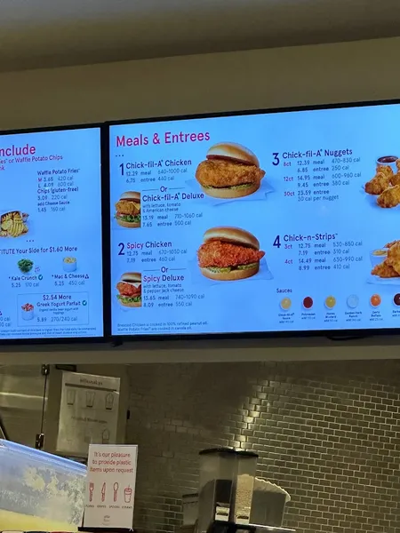 menu of Chick-fil-A