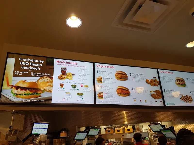 menu of Chick-fil-A