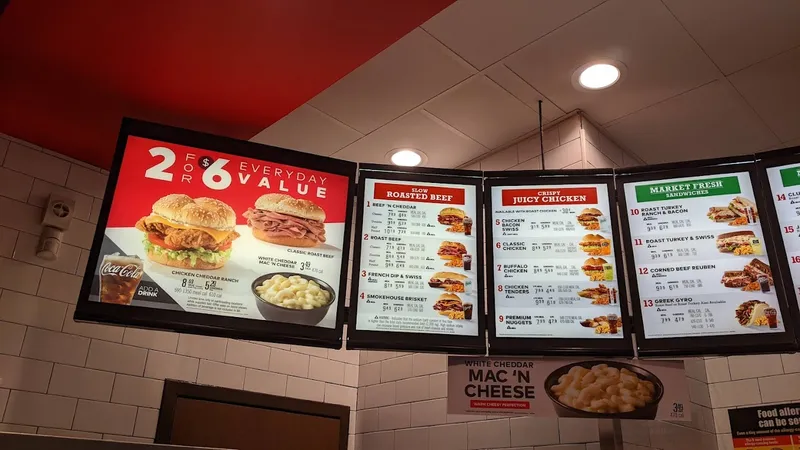 menu of Arby's