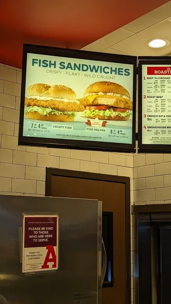 menu of Arby's