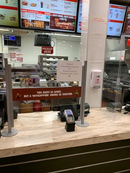 menu of Burger King