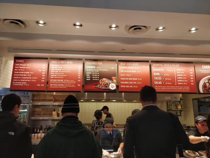 menu of Chipotle Mexican Grill