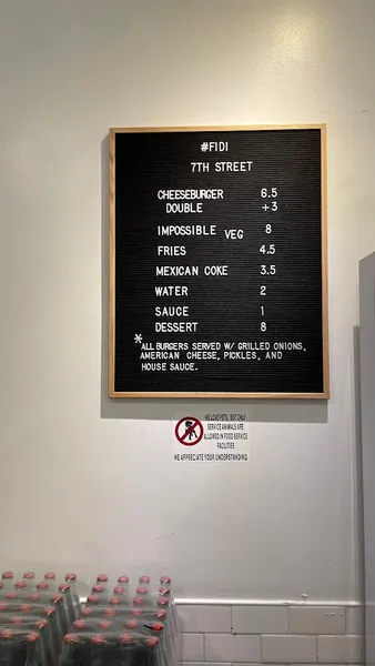 menu of 7th Street Burger Financial District