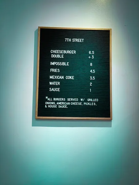 menu of 7th Street Burger Financial District