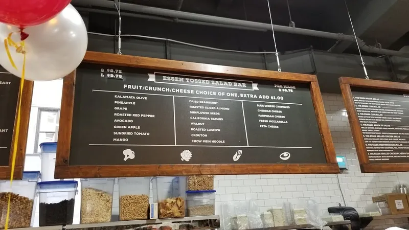 menu of Essen Fast Slow Food