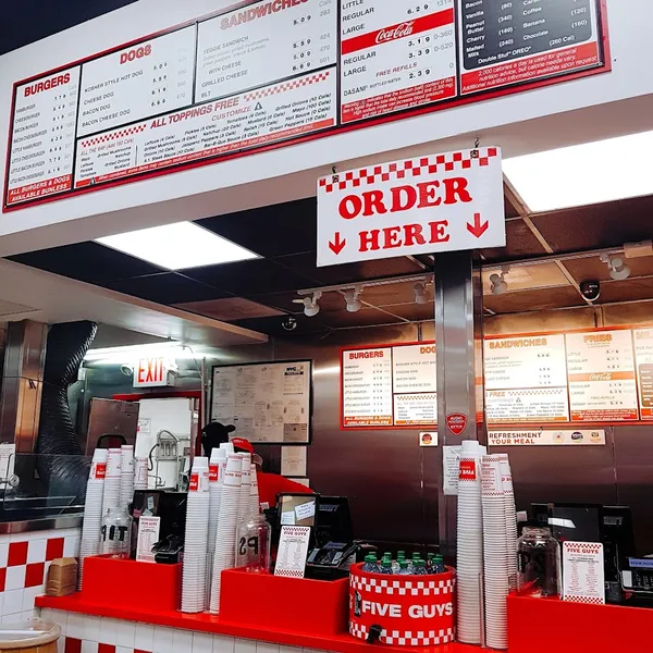 menu of Five Guys