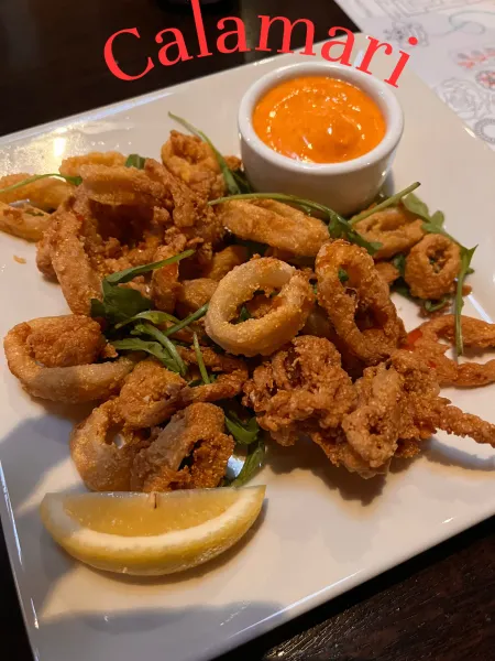 Fried Calamari Full Moon Pizza