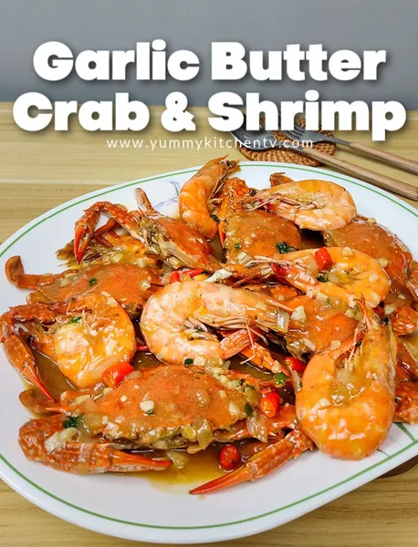 Garlic Butter Shrimp Baby Crab