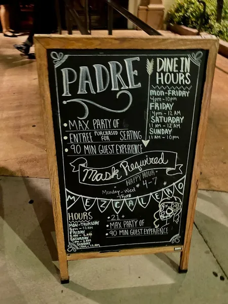 menu of Padre