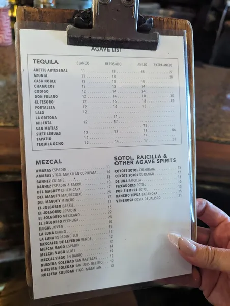 menu of Padre