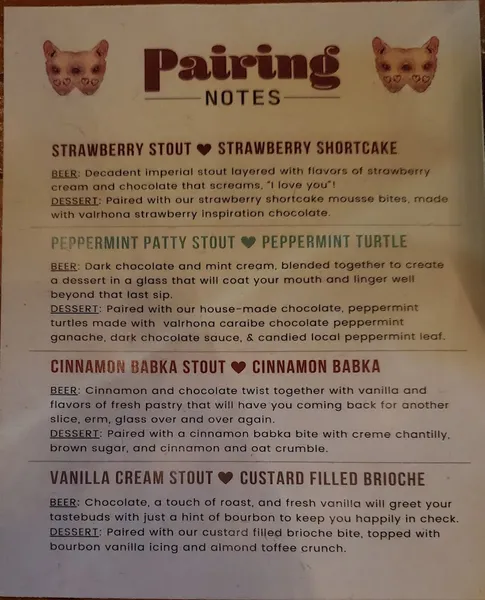 menu of Long Beach Beer Lab (Wrigley)