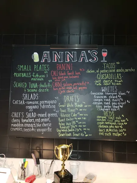 menu of Anna's Joint - Neighborhood Pub