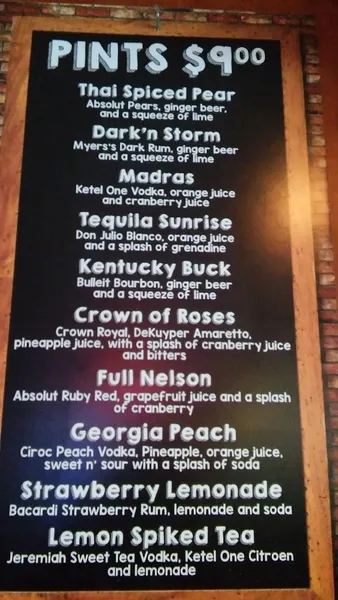 menu of George & Walt's