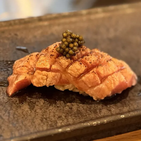 Fried Salmon Sushi Lin Park Slope