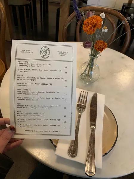 menu of Betty Wine Bar & Bottle Shop