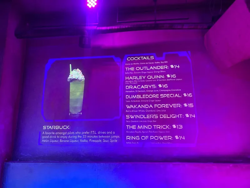 menu of Scum and Villainy Cantina