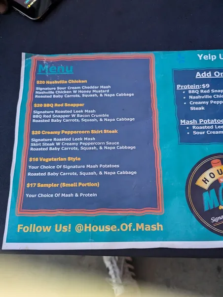 menu of Bigfoot Lodge West