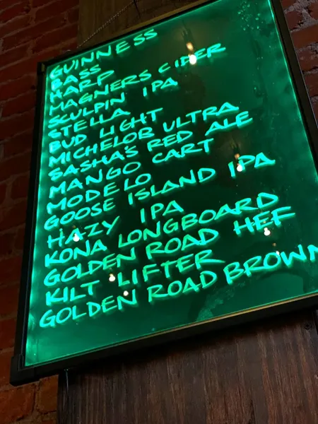 menu of Molly Malone's Irish Pub