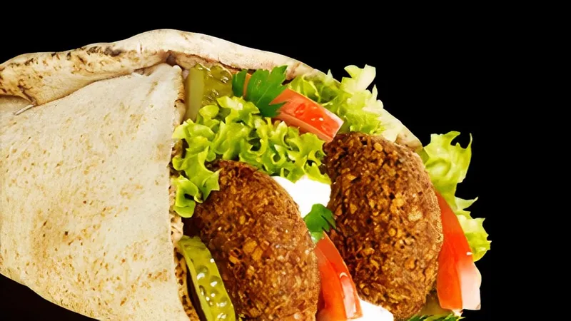 Falafel Wrap Taza Halal Eats