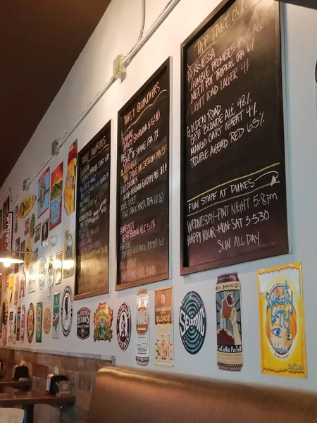 menu of Dukes Plates & Pints