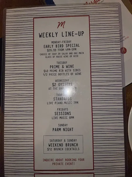 menu of Margie's