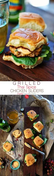 Grilled Thai Spice Chicken Sliders THAI SLIDERS